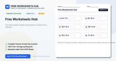 Free Worksheets preview