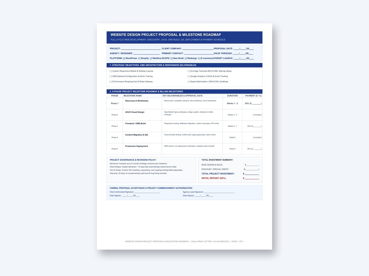 Website Design Project Proposal & Milestone Roadmap